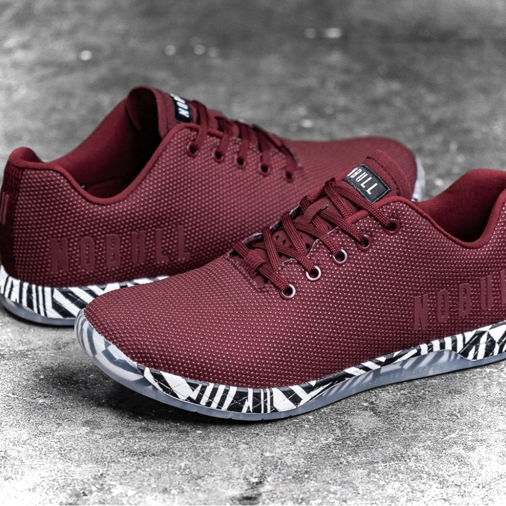 NoBull Women’s Trainer - Cabernet Zebra - Size 6 - PreOwned; Good Condition